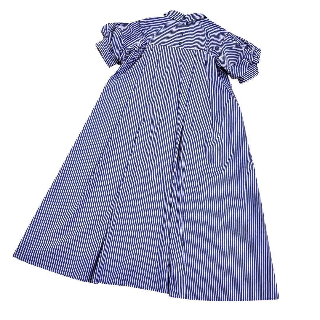 ELENDEEK オーバーフォルムシャツワンピース　ストライプ　ロングワンピース