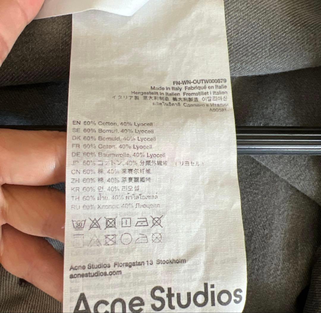 acne studios クロップドデニムジャケット ウォッシュド ブラック