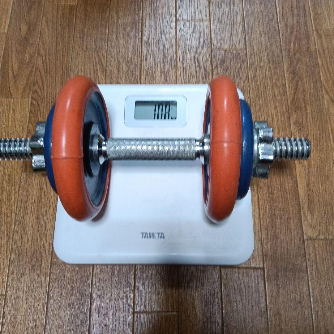 ダンベル　10キロ　1つ　と　替えプレート付き