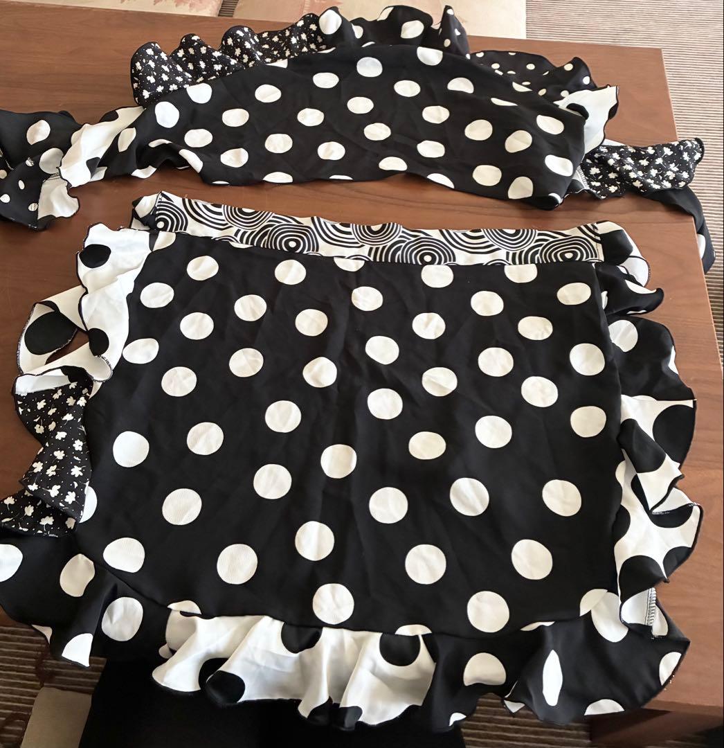 青いレースフリル　フラメンコワンピース　おまけ付き