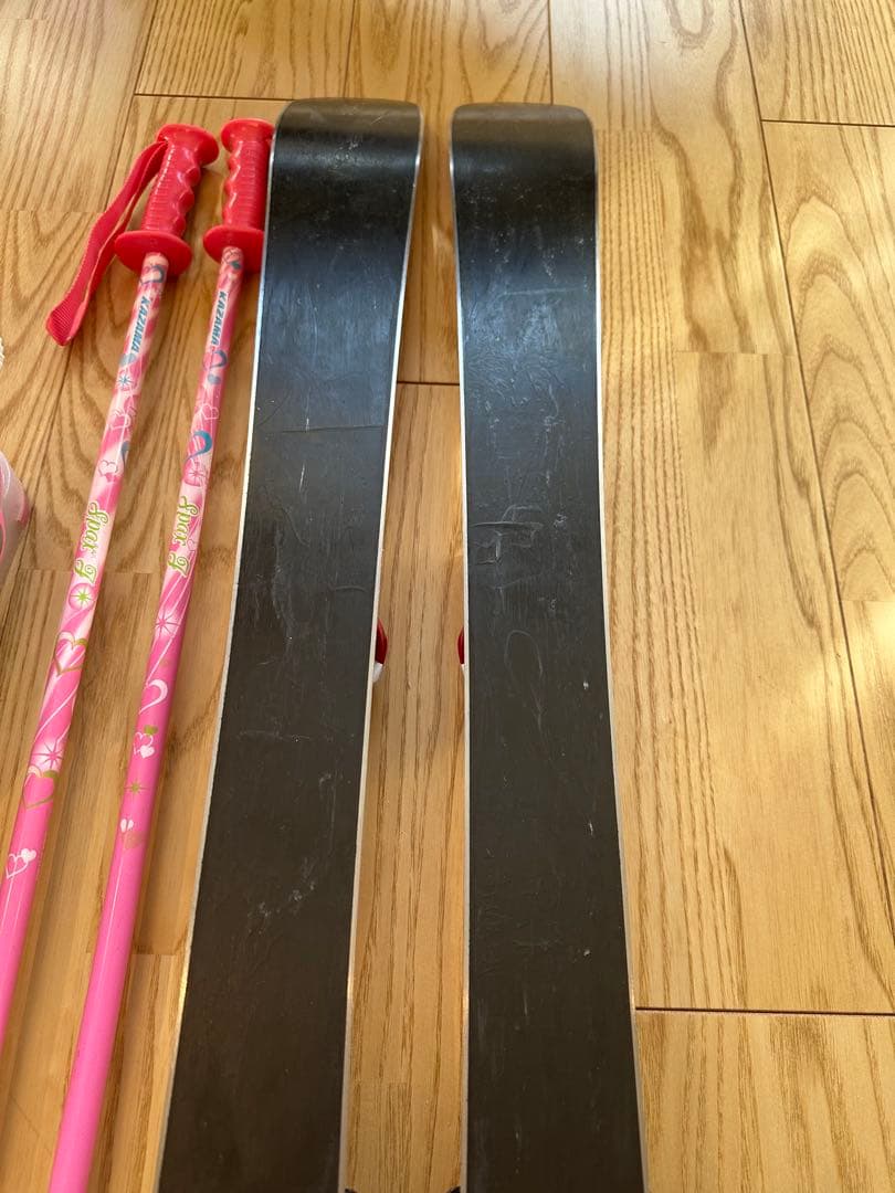 KAZAMA スキー板　95cm ストック、ブーツセット