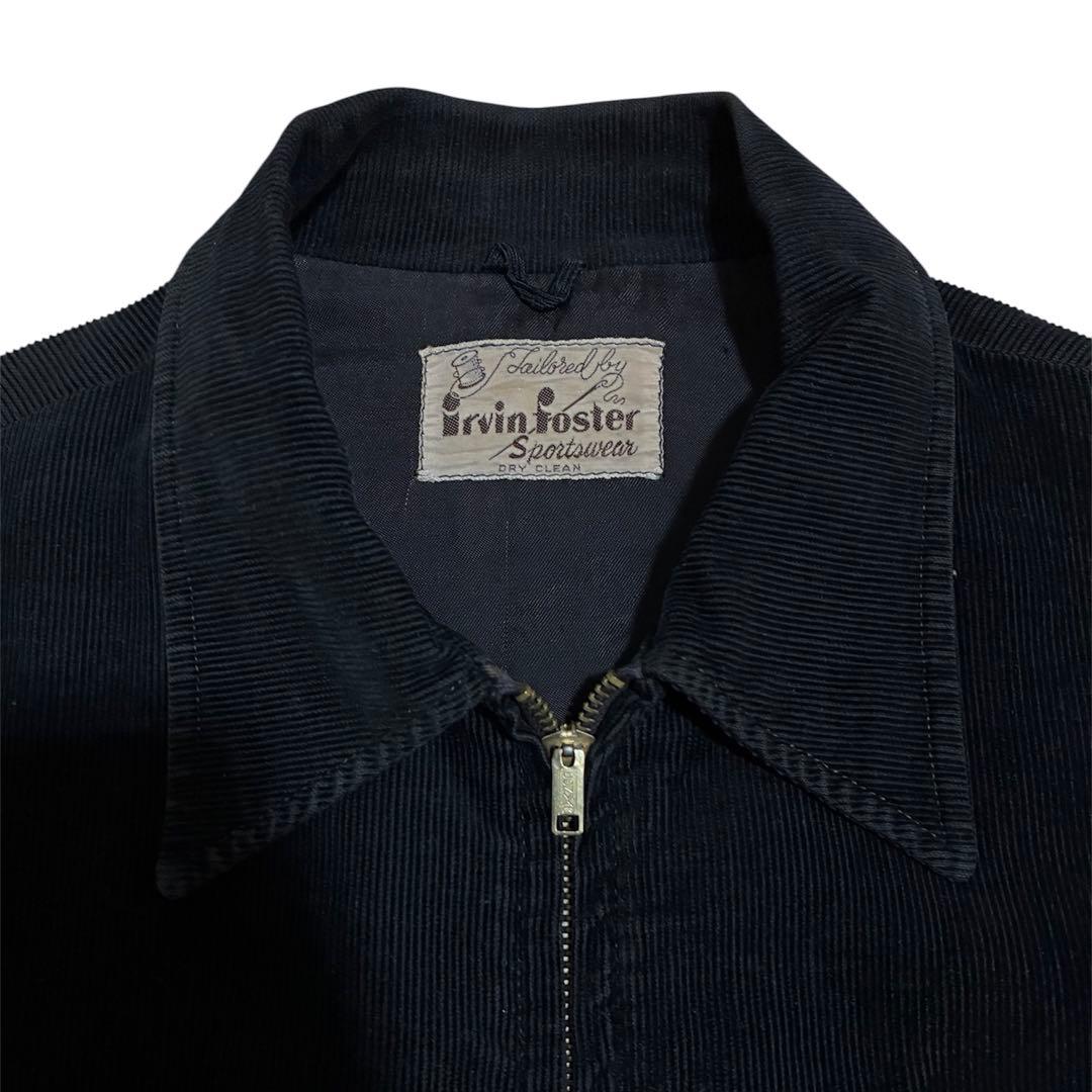irvin foster 50-60s 短丈コーデュロイジャケット ブラック