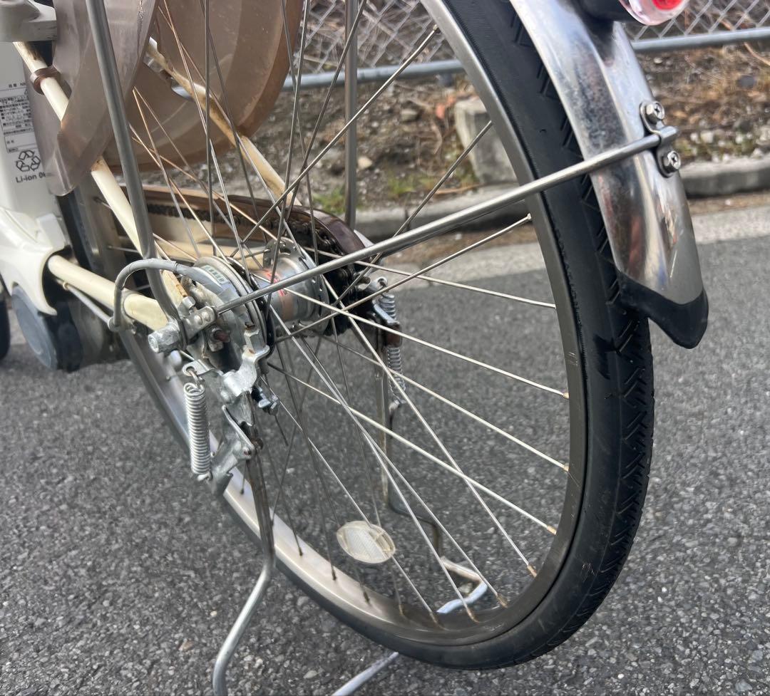 Panasonicエコナビ機能付き電動アシスト自転車きれいなホワイト26インチ