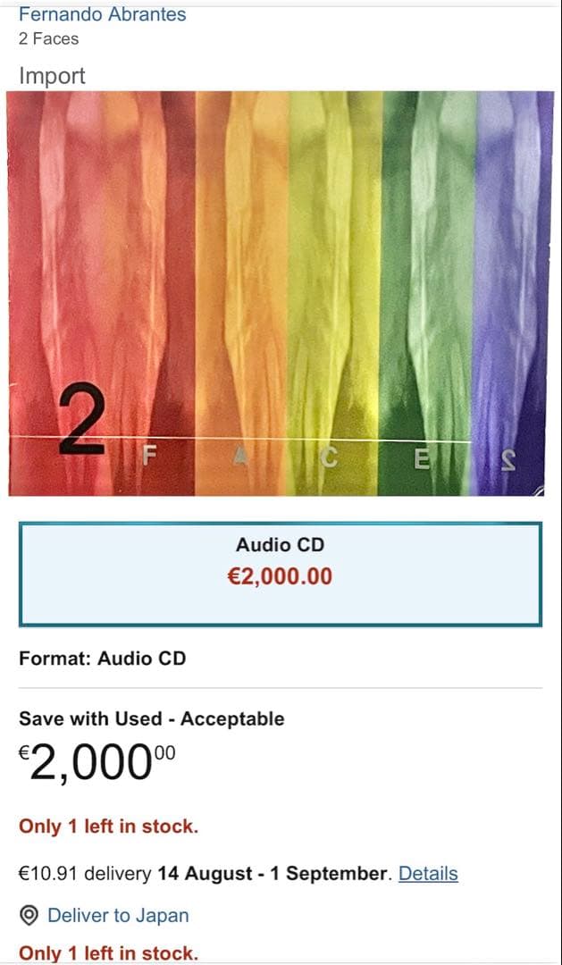 【超希少盤】Fernando Abrantes 2 Faces CD プレミア