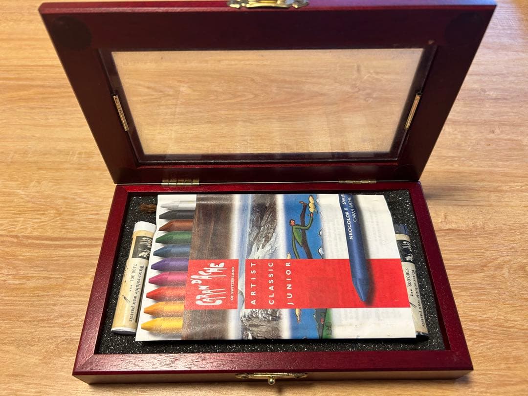 カランダッシュ スプラカラーソフト80色、ネオアートアクアレル木箱入りの2セット