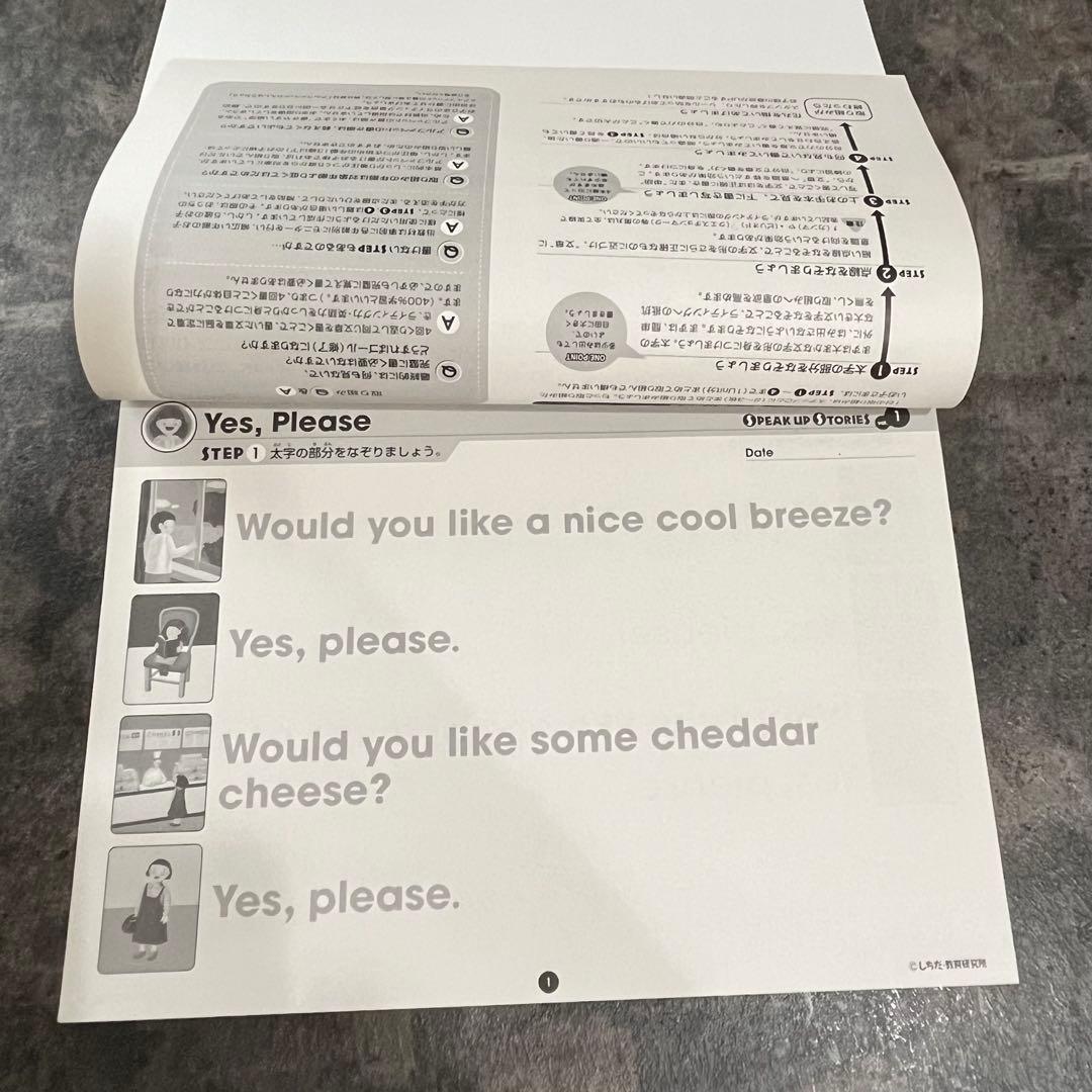 七田式　しちだ　英語教材　スピークアップストーリーズ　本　CD ドリル