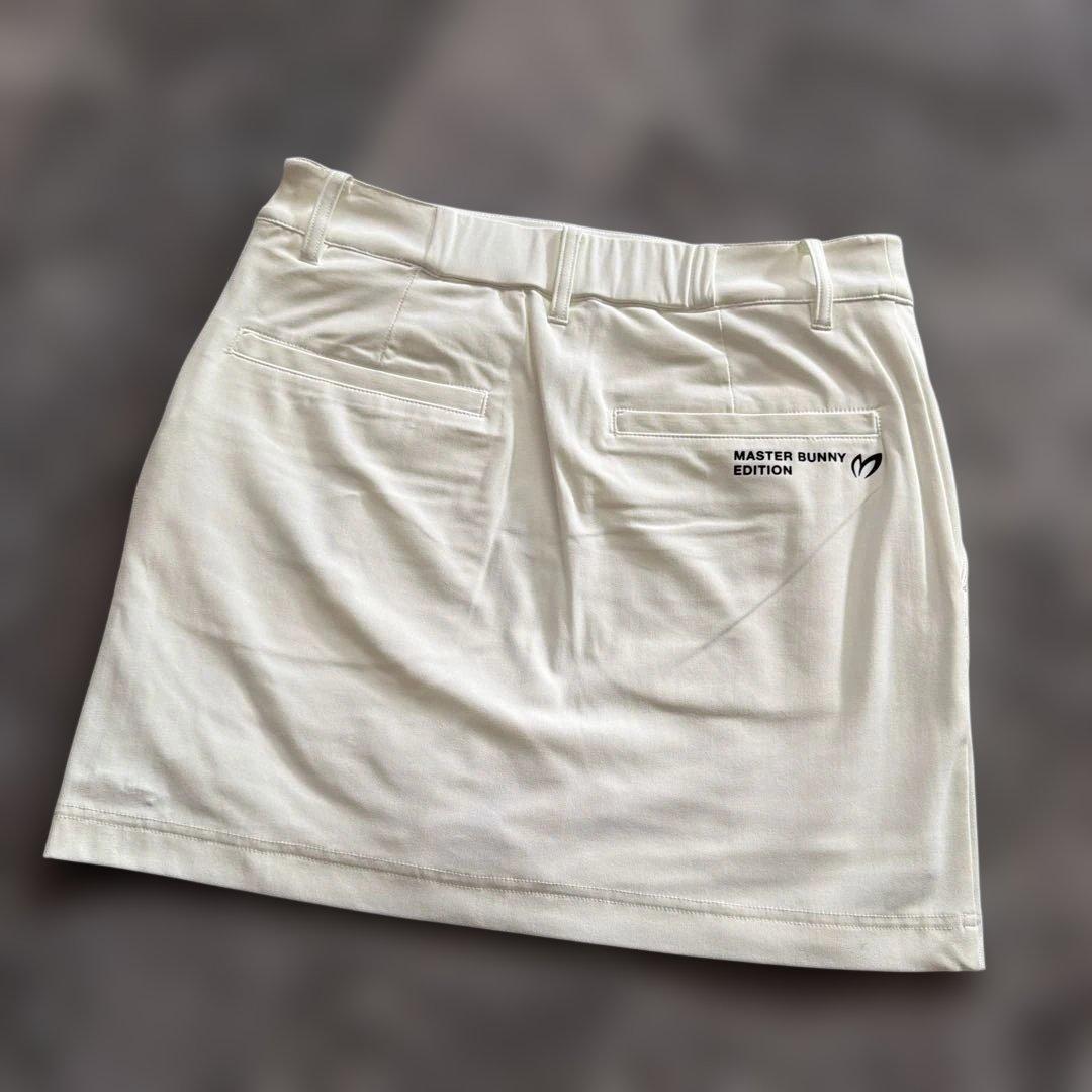 【新品タグ付】マスターバニー♪ホワイトスカート インナーパンツ一体型 S