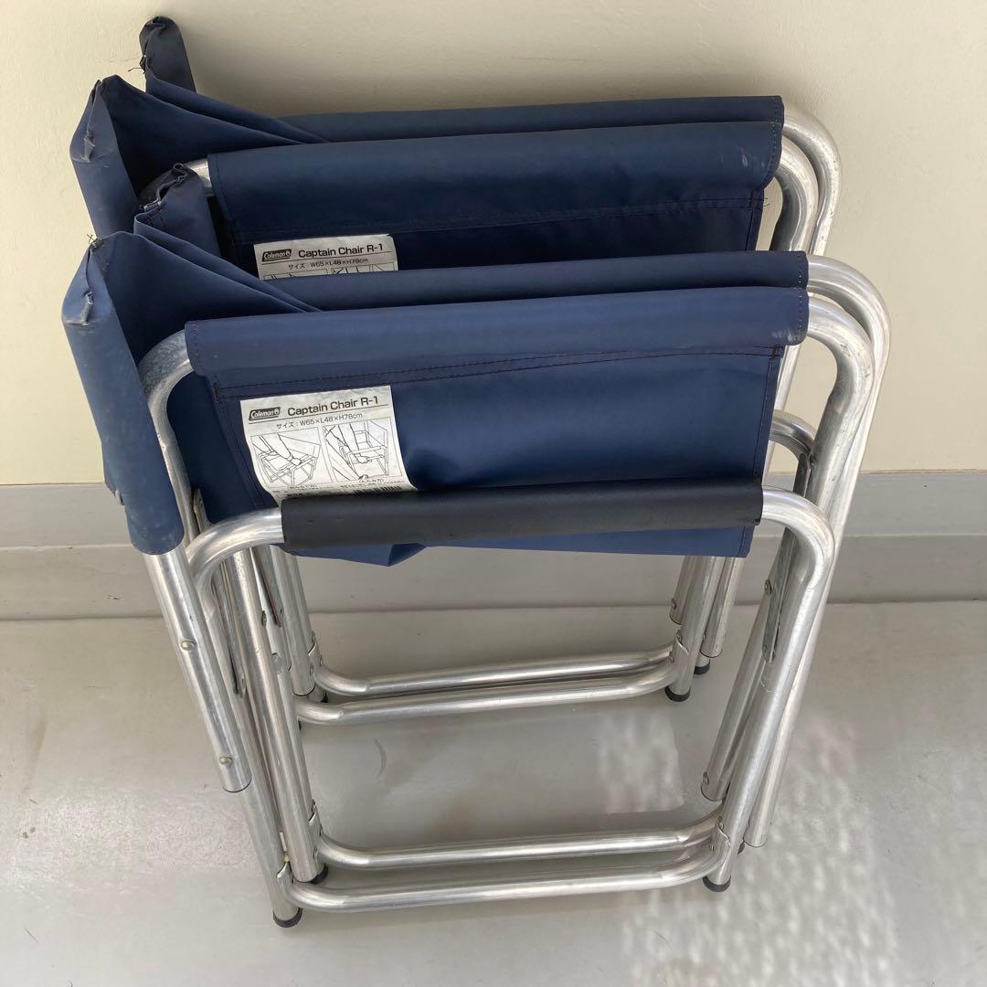 【希少USA製】コールマン キャプテンチェアR-1・2脚セット（収納袋付）