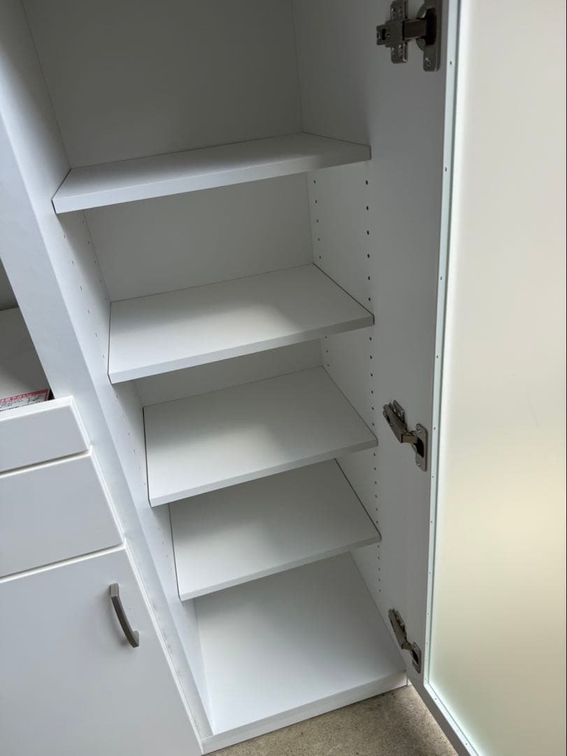 手渡し限定　ニトリ　食器棚 レンジボード キッチンボード 白 ホワイト