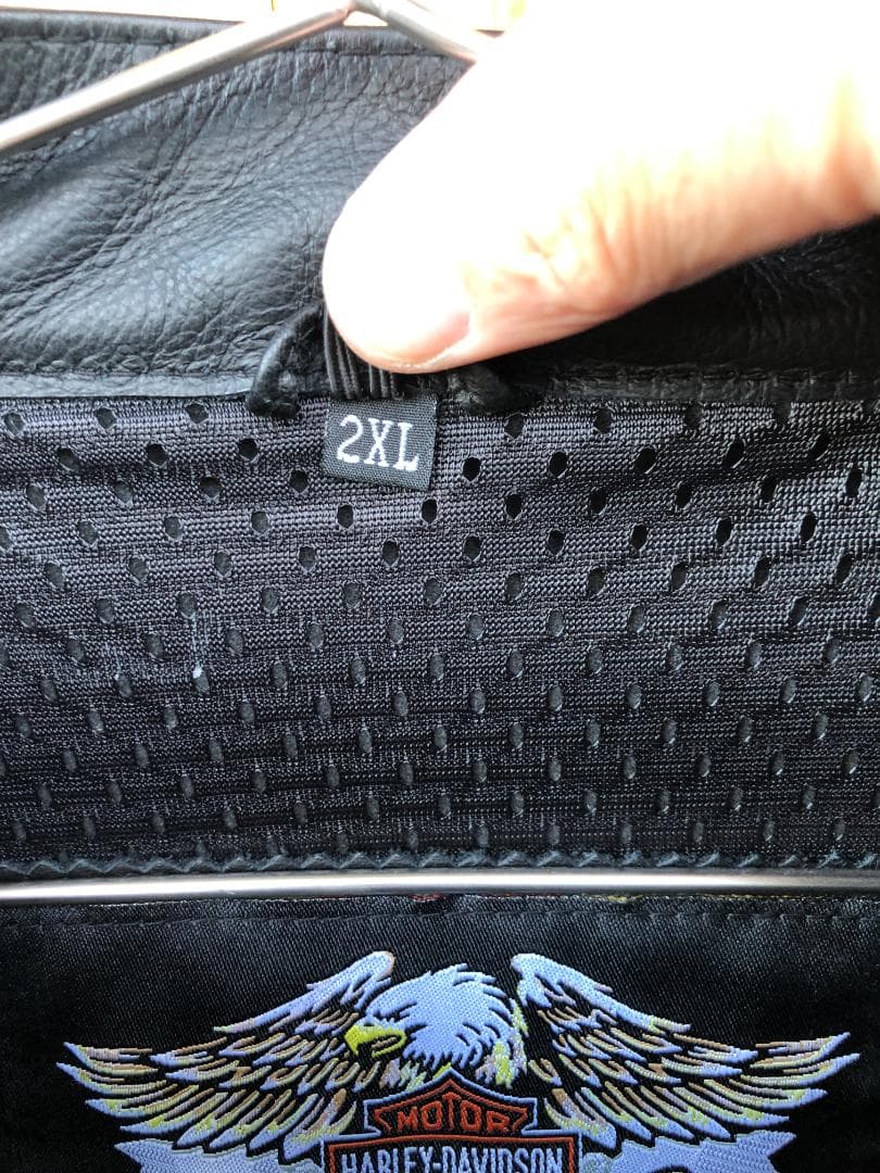 新品 Harley-Davidsonフード付きライダースレザージャケット 2XL