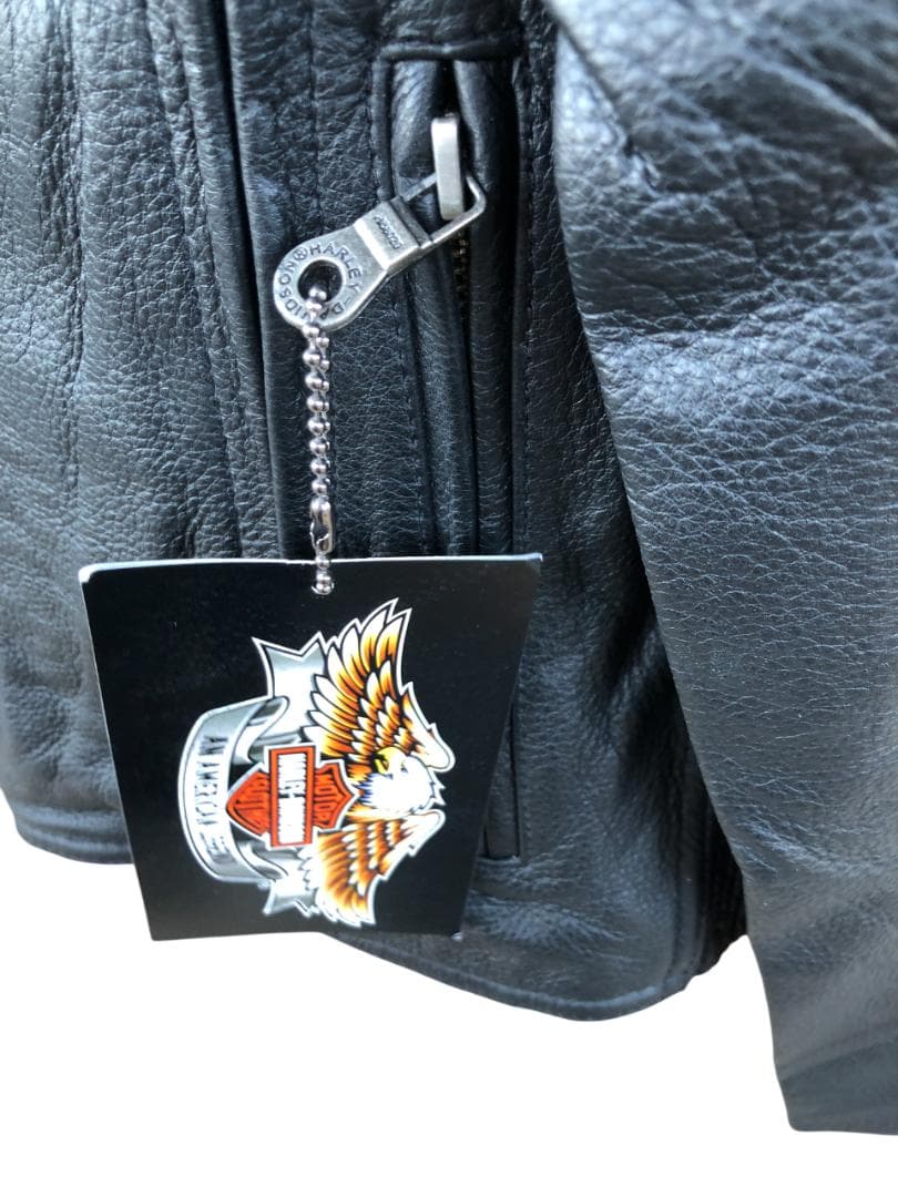 新品 Harley-Davidsonフード付きライダースレザージャケット 2XL