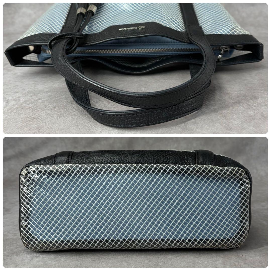 【希少】レクサス トートバッグ クリアチェック PVC×レザー インナーバッグ付