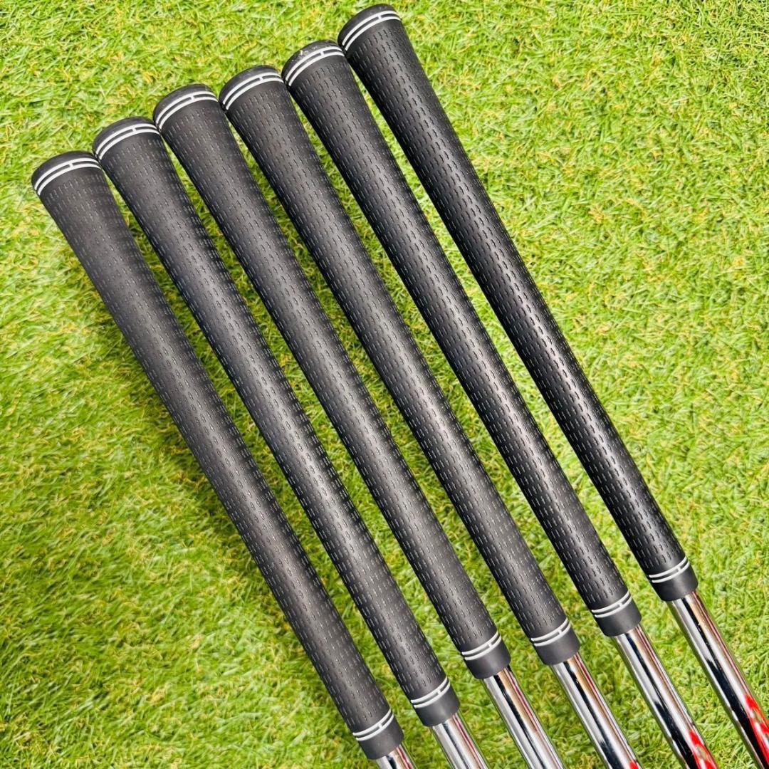 【良品】初級者 ピン G400 白ドット メンズアイアンセット 6本 スチールS