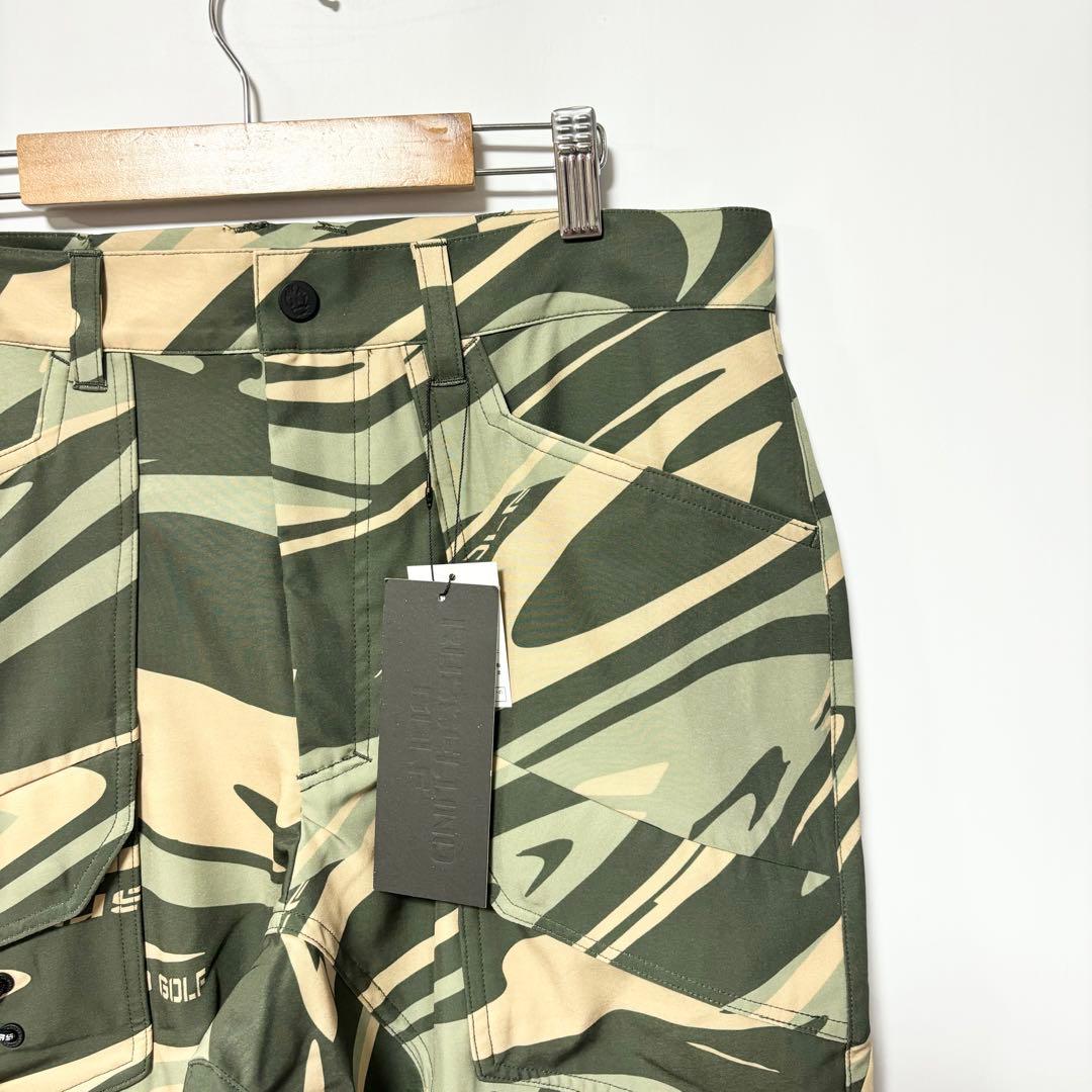 新品 ラッセルノ ゴルフ コンバット ポケット ロングパンツ カーキカモ XL6