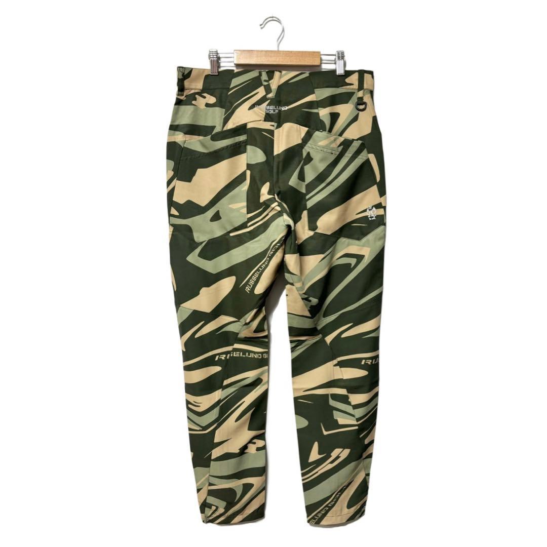 新品 ラッセルノ ゴルフ コンバット ポケット ロングパンツ カーキカモ XL6