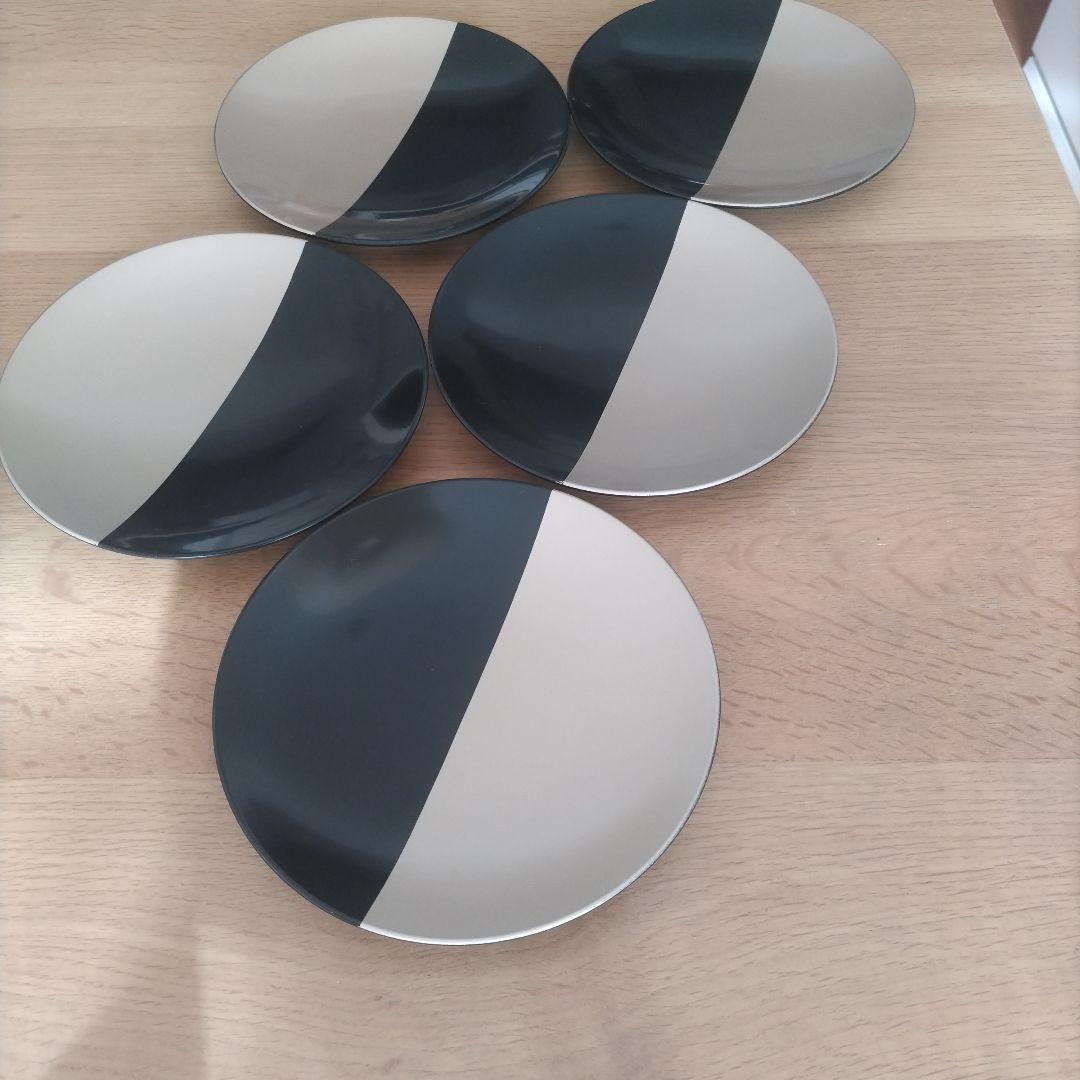 Chirstian Dior クリスチャンディオール山中塗銘々皿５枚揃黒ゴールド