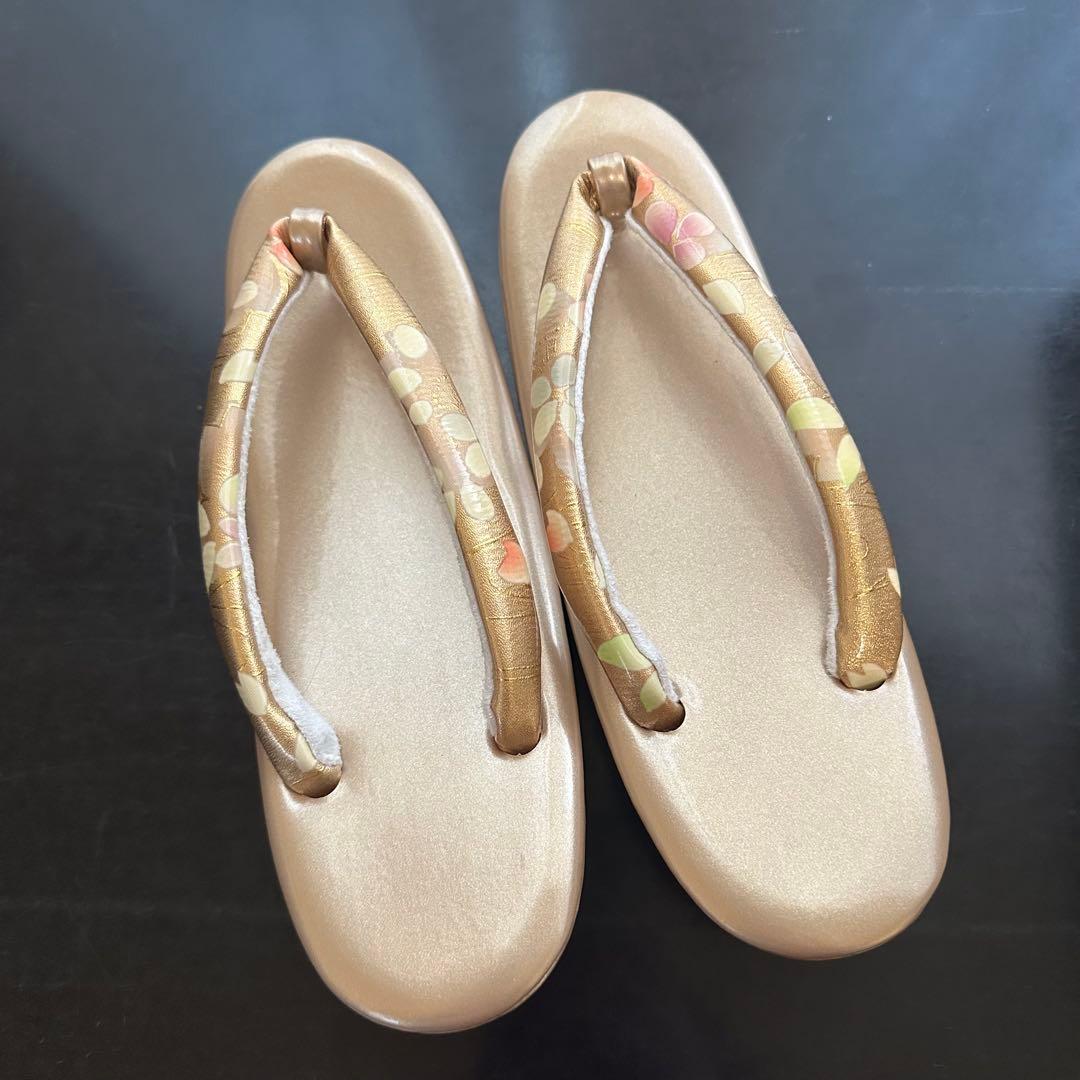 和装用草履と花柄バッグのセット　成人式