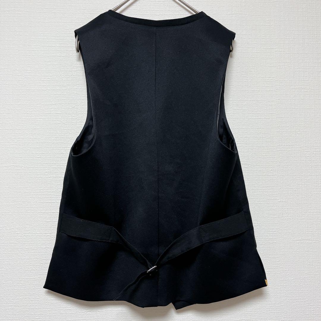 トーマスマグパイ / ベスト /ブラック/38/無地 / 麻/リネン混/日本製