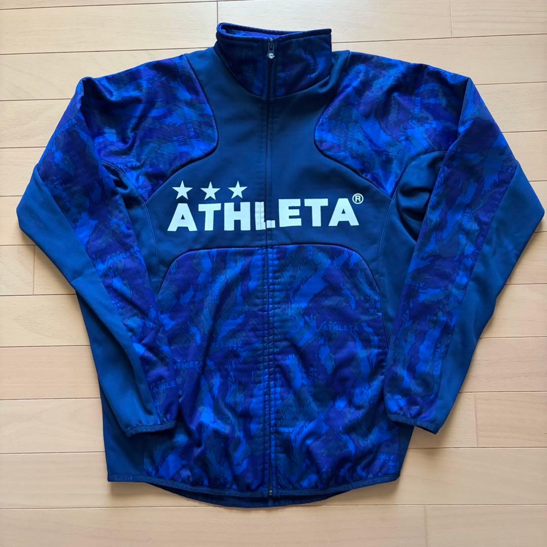 極美品 ATHLETA アスレタ ジャージ 上下セット カモフラ柄 ネイビー M