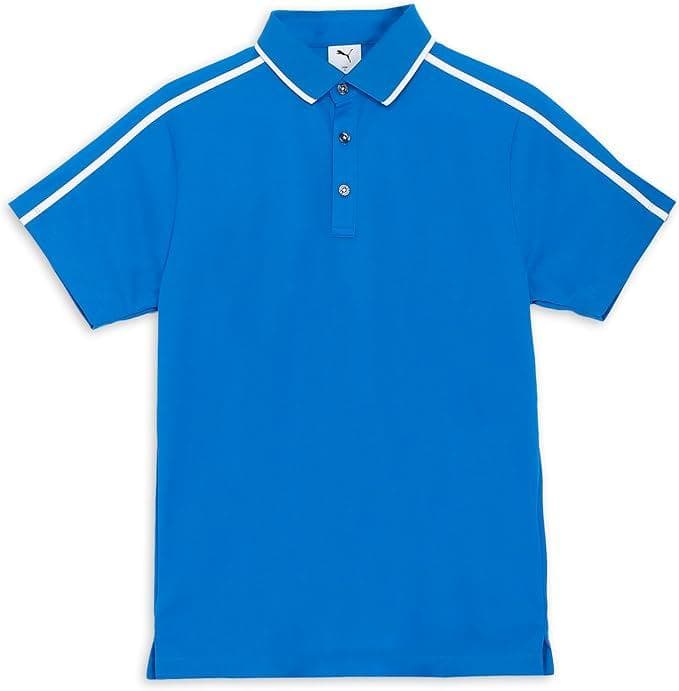 プーマ ゴルフ SB バックプリント ラインスリーブポロシャツ ロイヤル L