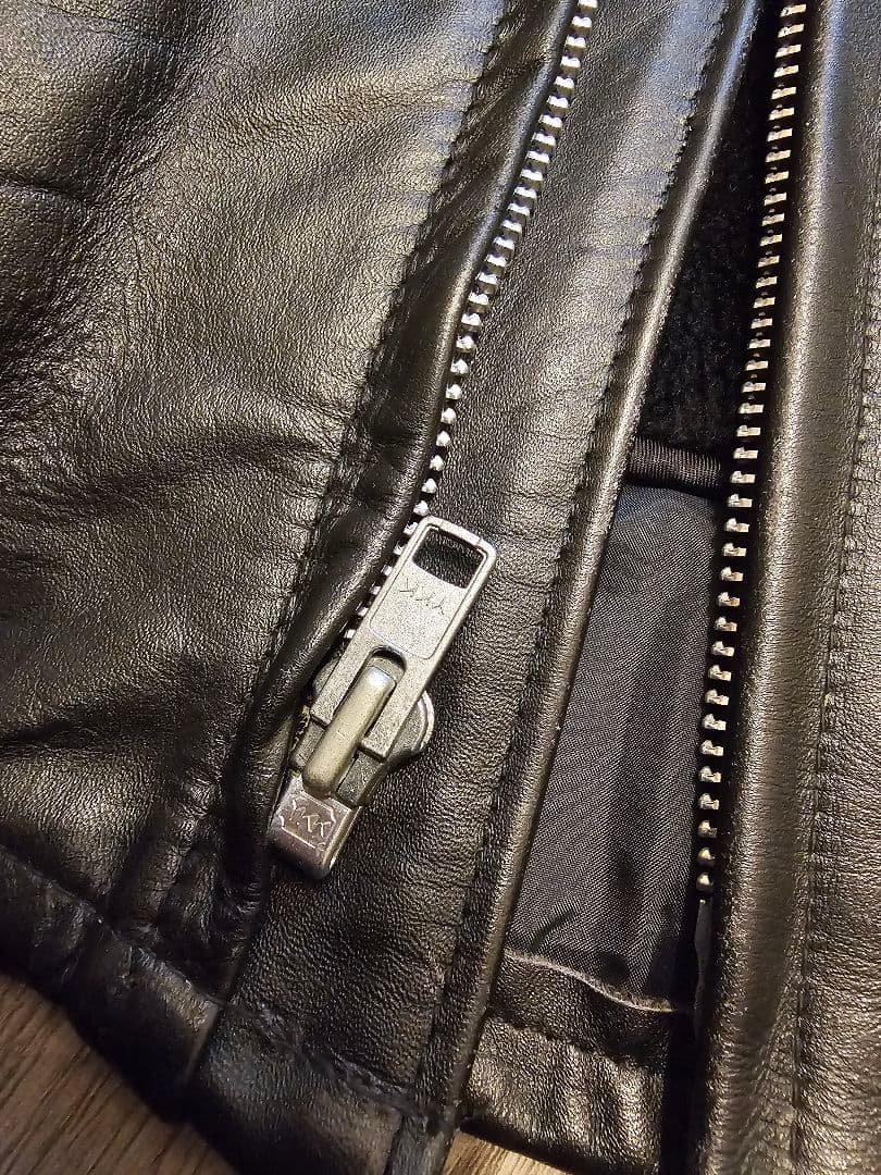 美品！Schottシングルライダースジャケット40 ブラックL相当ボア付きバイク