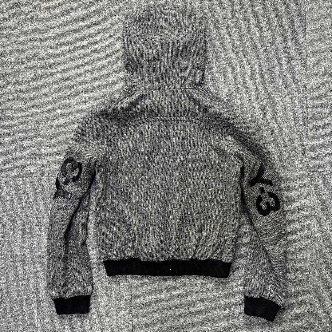 初期 06aw Y-3 tweed jacket フード付き 短丈 ジップアップ