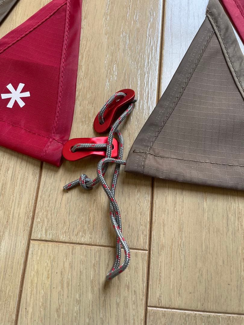 美品、レア！スノーピーク ガーランド レッドグレー