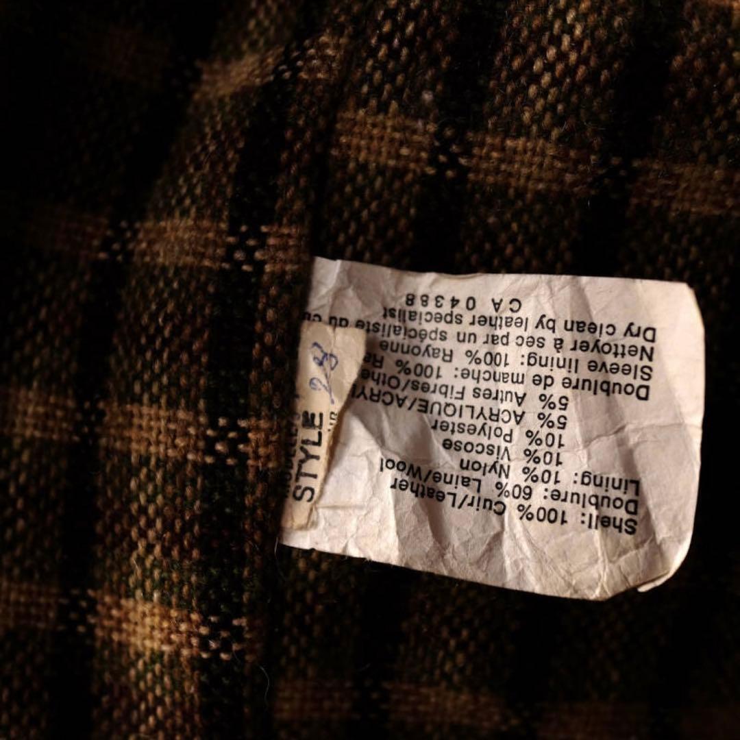 80's フランス Yves Saint Laurent レザーカーコート