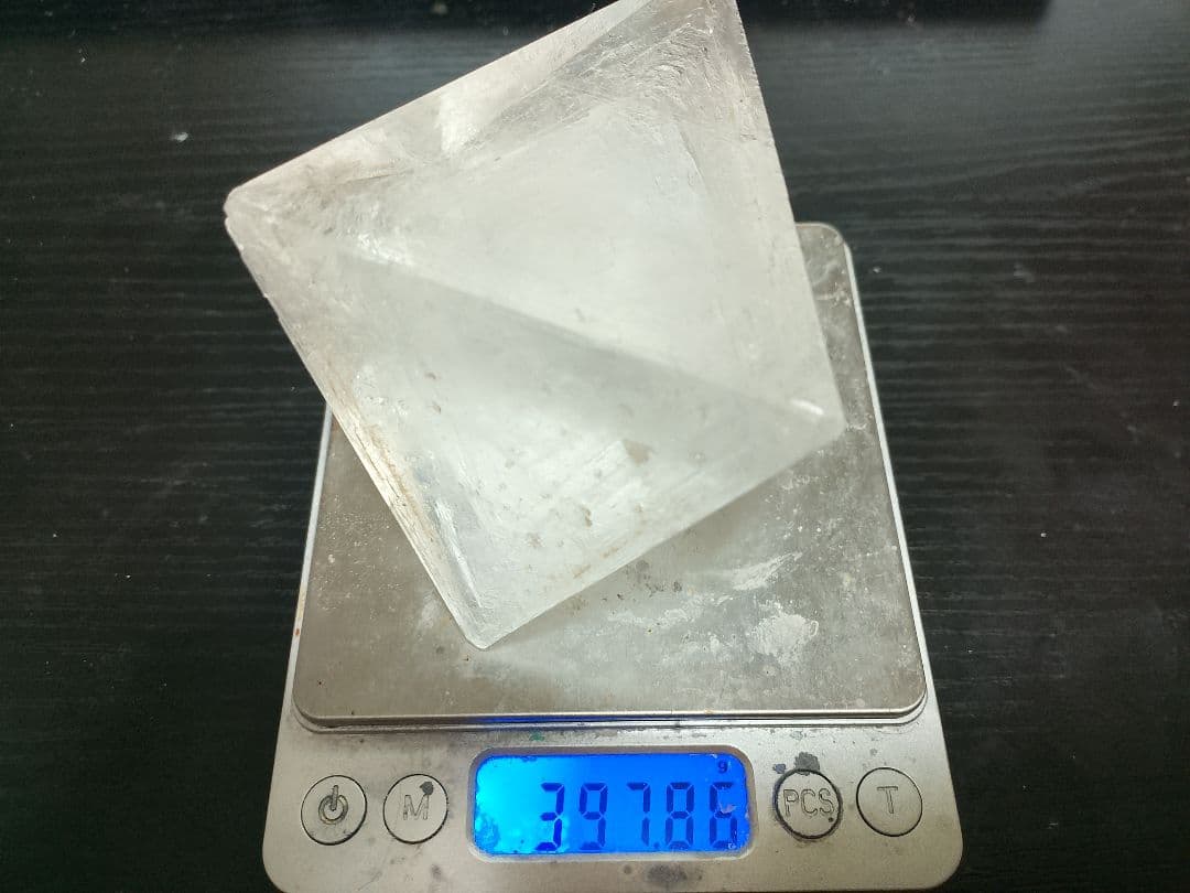 ミョウバンの結晶 7.9cm 397g 台座付き