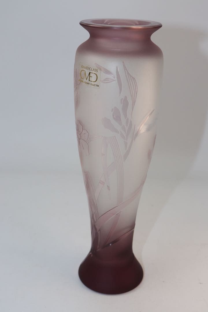 KAMEI GLASS 花瓶 グラデーションパープル 21cm