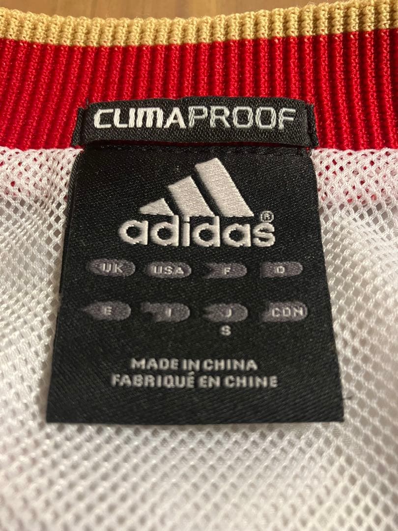 美品 アディダスプロフェッショナル 半袖 ウィンドブレーカー 白 赤 坂本 野球