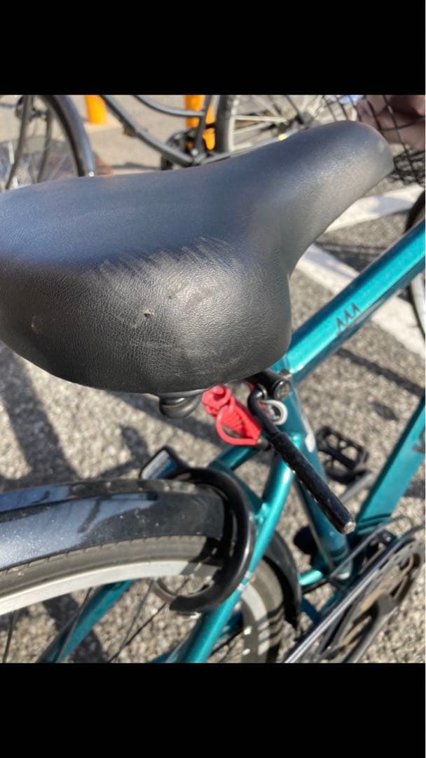 緑のシティバイク 27インチ バスケット付き