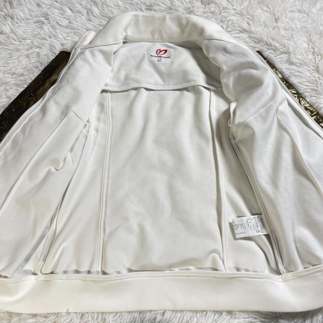 マスターバニーエディション 異素材 ベスト ドッキング ジャケット M 金 白