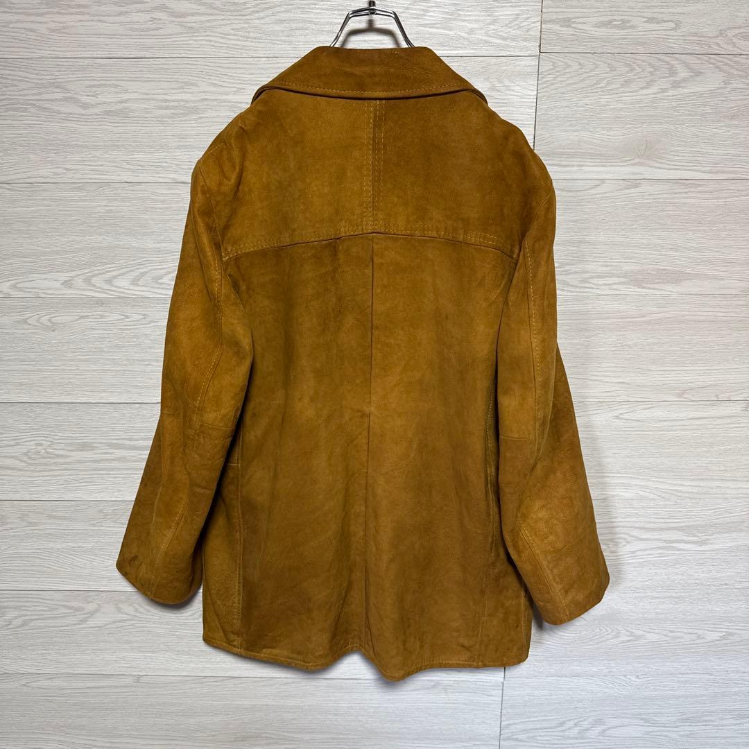 70s USA製 CAMPUS スエードジャケット ボア 本革 キャメル コート