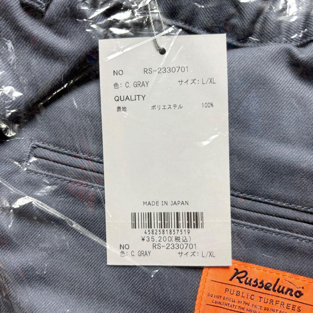 新品 ラッセルノ ゴルフ ワイド シルエット パンツ C.グレー L/XL