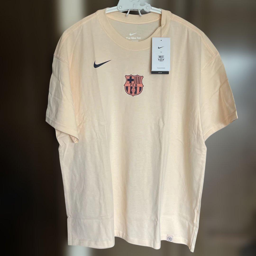 新品タグ付き　Nike FC Barcelona Tシャツ XL サーモンピンク