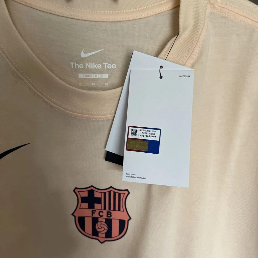 新品タグ付き　Nike FC Barcelona Tシャツ XL サーモンピンク