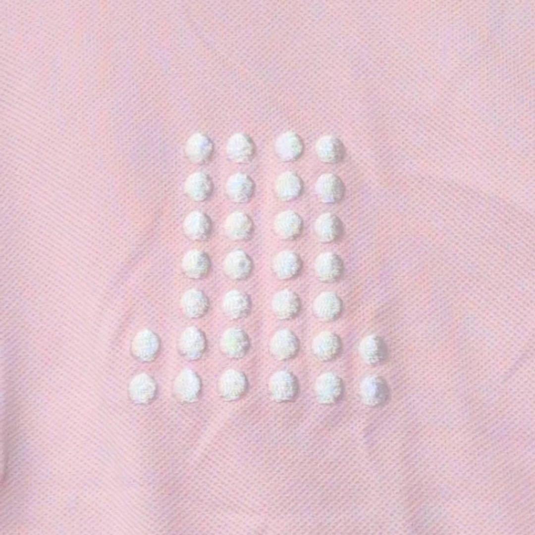 【LANVIN SPORT】ビーズ装飾 半袖ポロシャツ ゴルフウェア 38