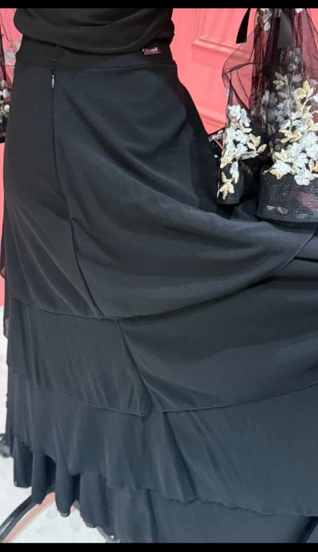 gentil新品未使用タグ付社交ダンスロングフレアースカート　ジャンティ