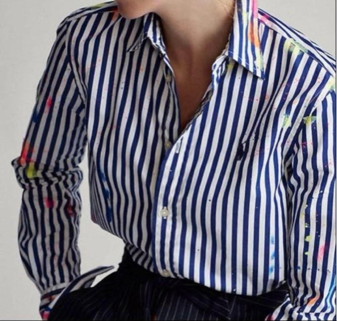 美品 ポロラルフローレン シャツ スプラッターペイント XS RELAXED