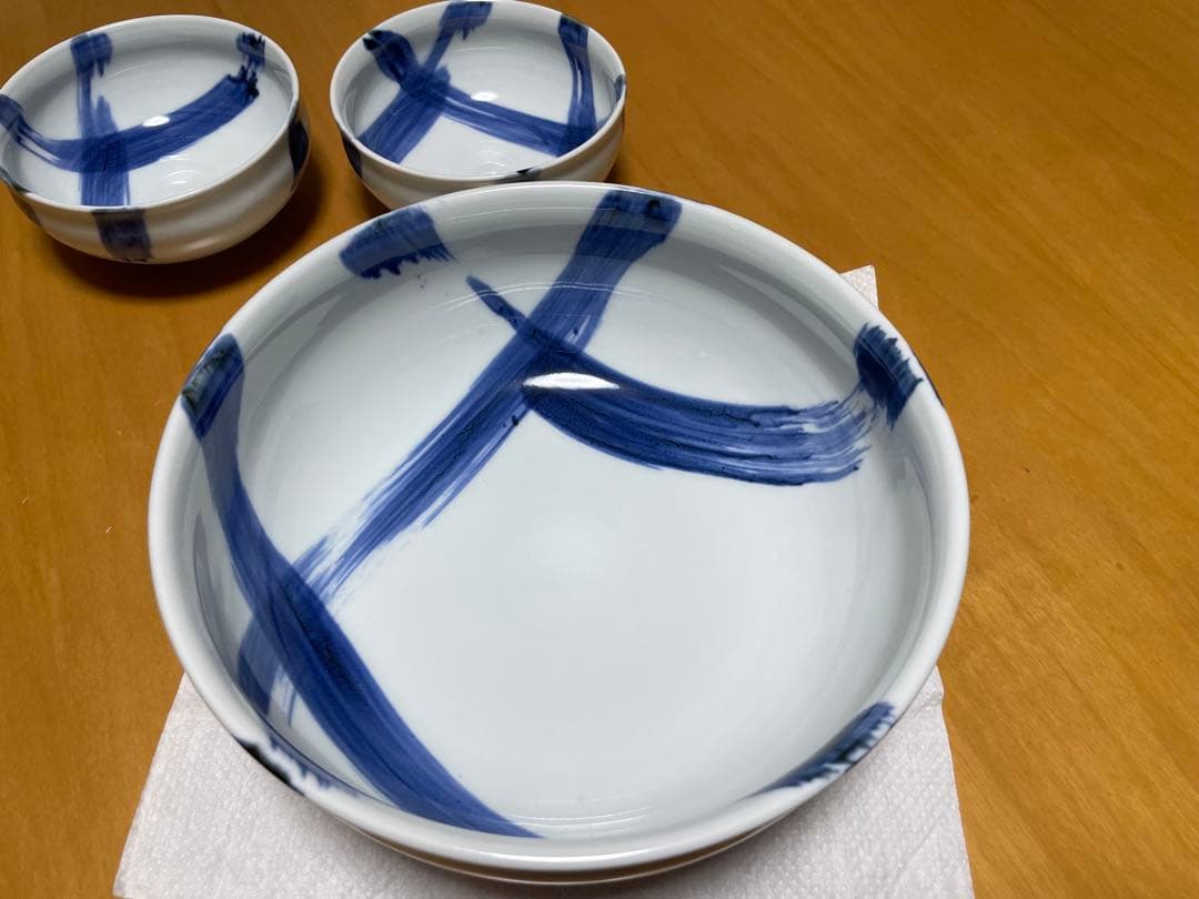 手書き刷毛目丼ぶり 3点セット