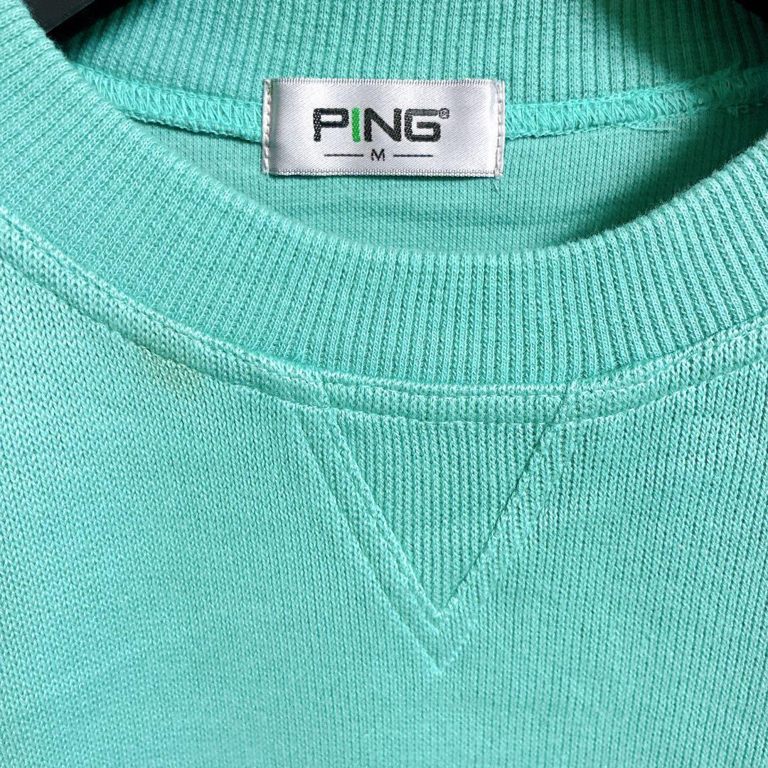 未使用　PING コットンニット　セーター　スウェット　トレーナー　刺繍　ロゴ