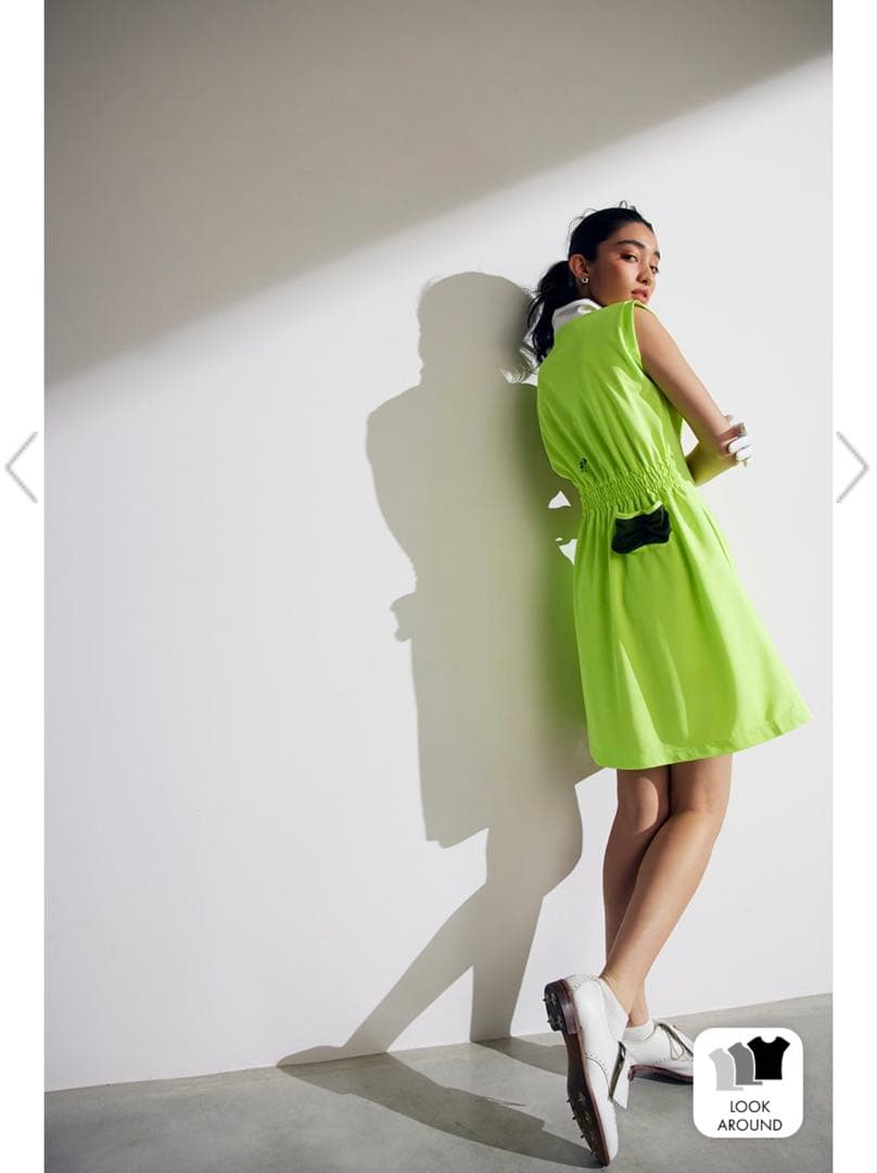 TMG ゴルフウェア ワンピース レディース ネオンイエロー