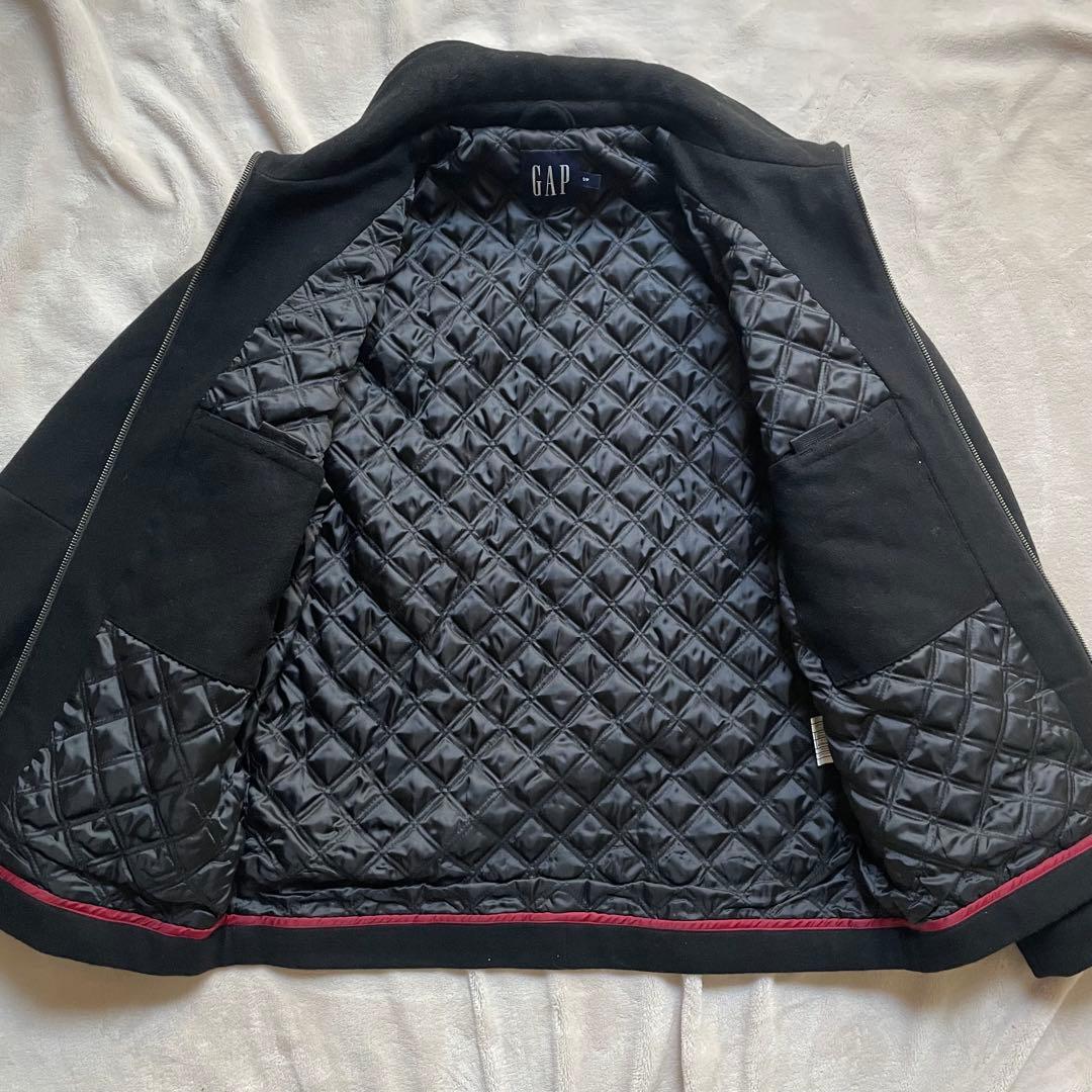 GAP オールドギャップ 中綿キルティング フルジップウールジャケット 短丈