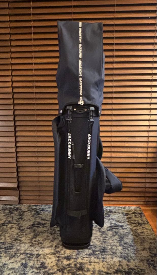 【美品】JACK BUNNY キャディバッグ 46インチ ネイビー スタンド式