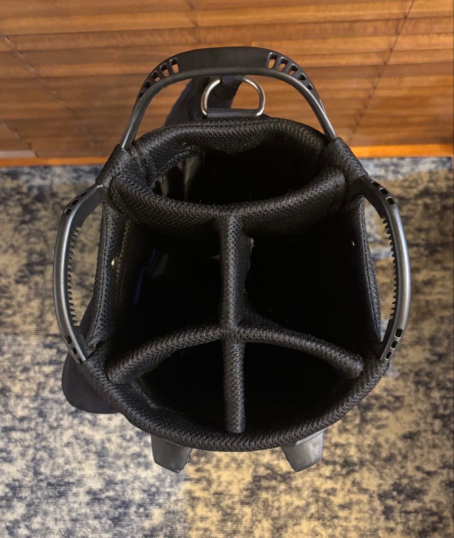 【美品】JACK BUNNY キャディバッグ 46インチ ネイビー スタンド式