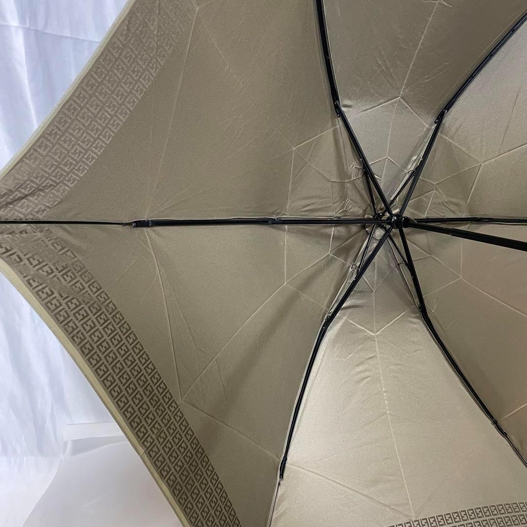 FENDI フェンディ ズッカ　折りたたみ傘 雨傘 ロゴ入り ゴールドブラウン