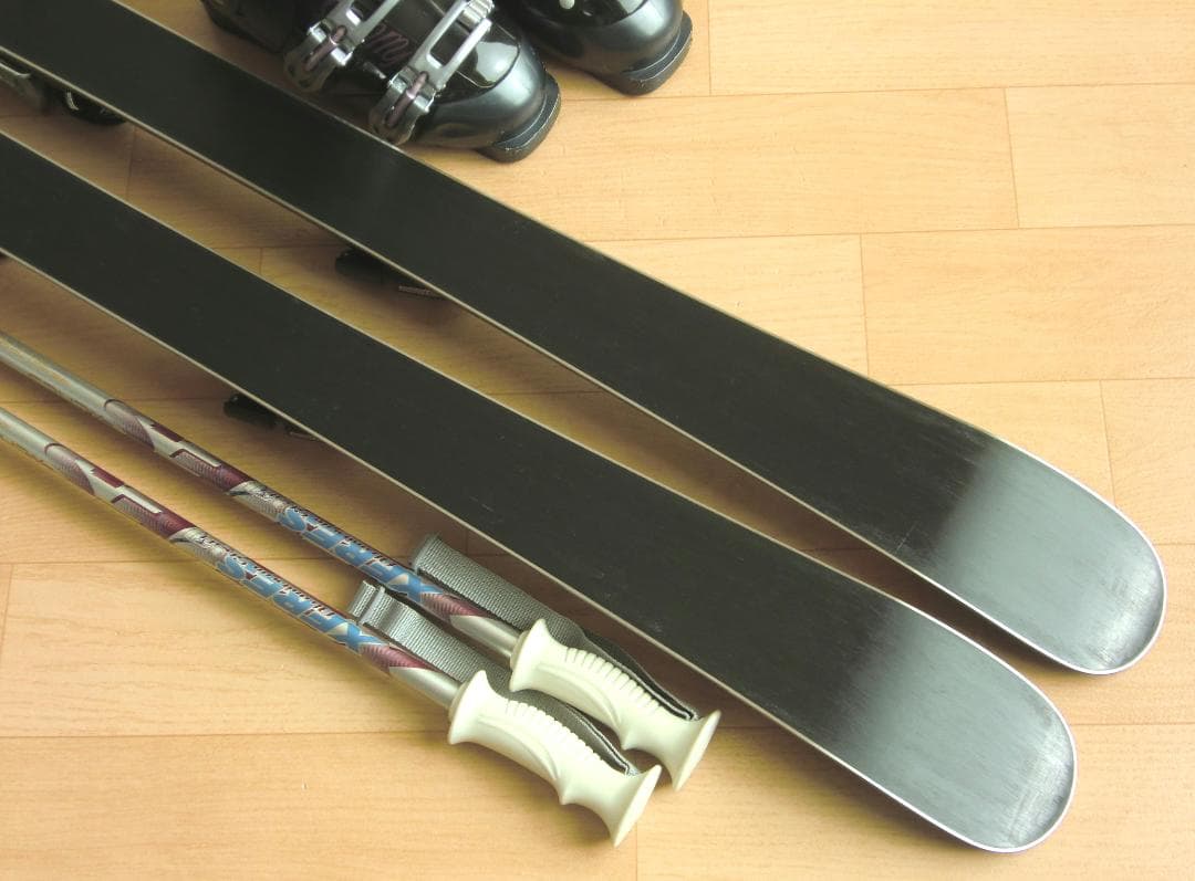 ■■最終特価■送料無料■女性用ミッドスキーセット■板128靴24.5■メンテ付■