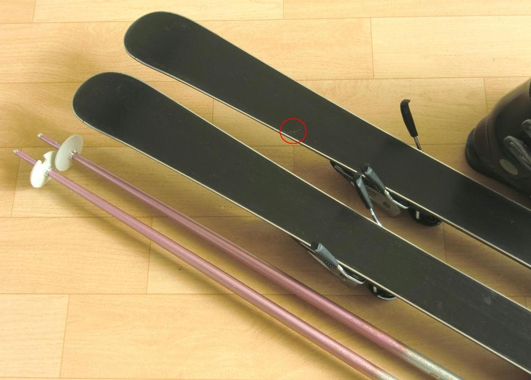 ■■最終特価■送料無料■女性用ミッドスキーセット■板128靴24.5■メンテ付■