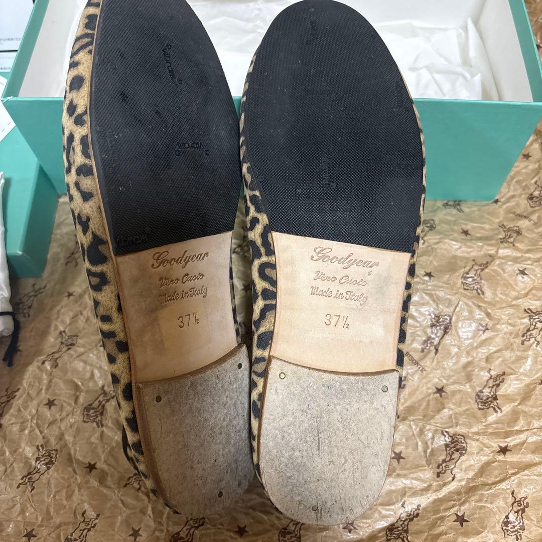 【SPELTA】レオパード バレエシューズ 37 1/2